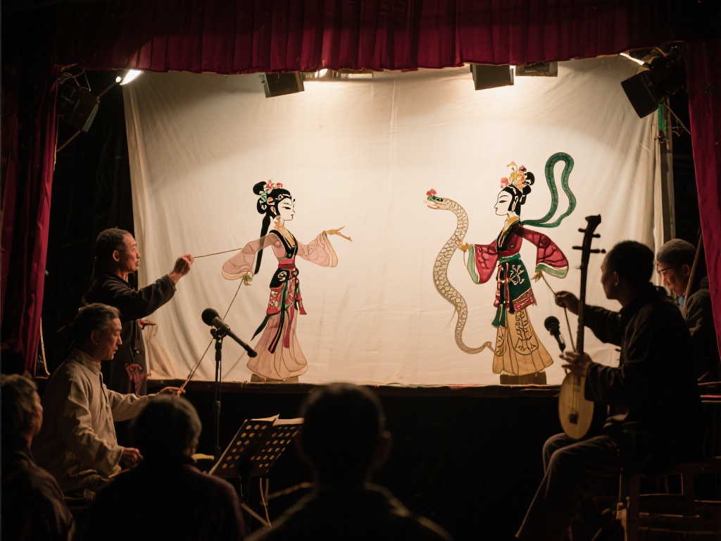 华州皮影体会 (探寻华州皮影魅力,感受传统艺术之美) 如果说皮影的制作是静态的美,那么皮影戏的表演则是动